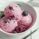 Easy Berries and Cottage Cheese Ice Cream: A High Protein 7 berries and cottage cheese ice cream in bowl